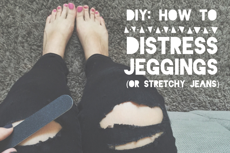 stretchy distressed jeans