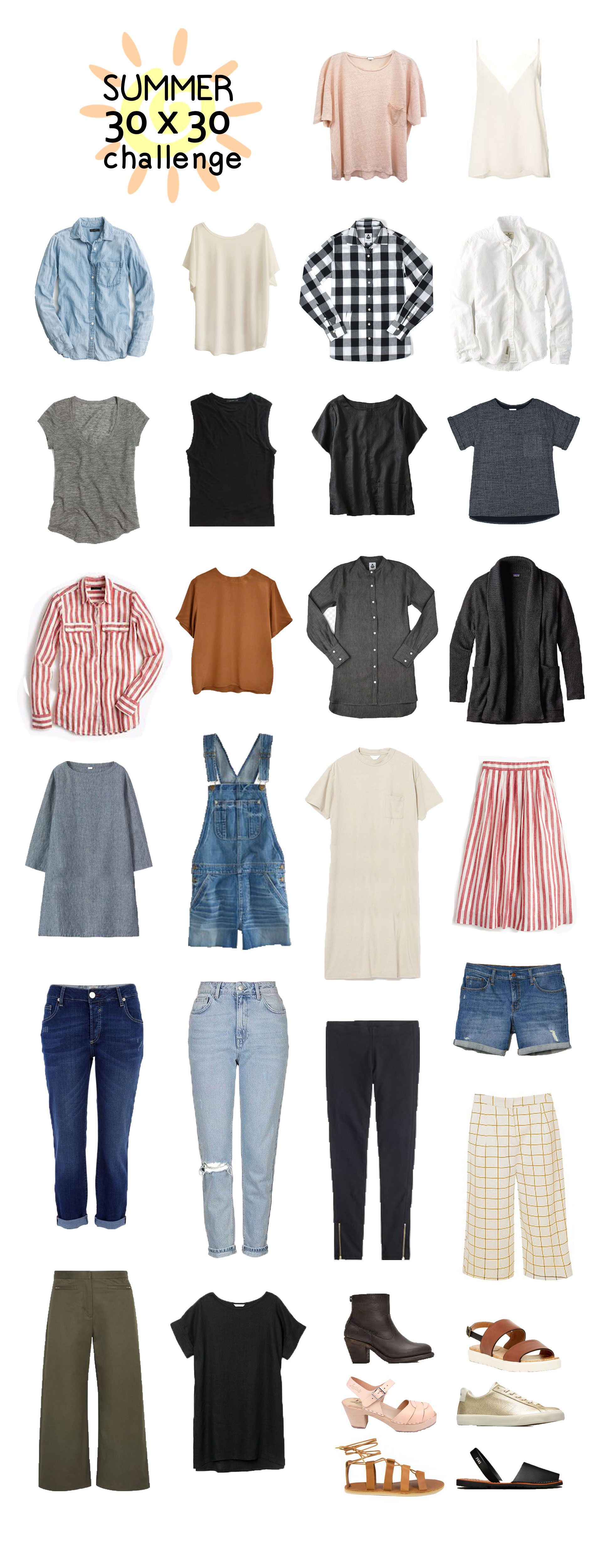 30x30, 30x30 wardrobe challenge, capsule wardrobe, ethical wardrobe. mini capsule, summer capsule, summer outfits, sustainable wardrobe, transitional capsule