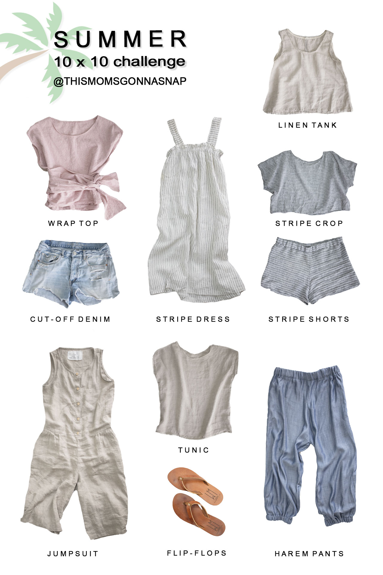 summer capsule wardrobe, mini capsule, style challenge, summer 10x10