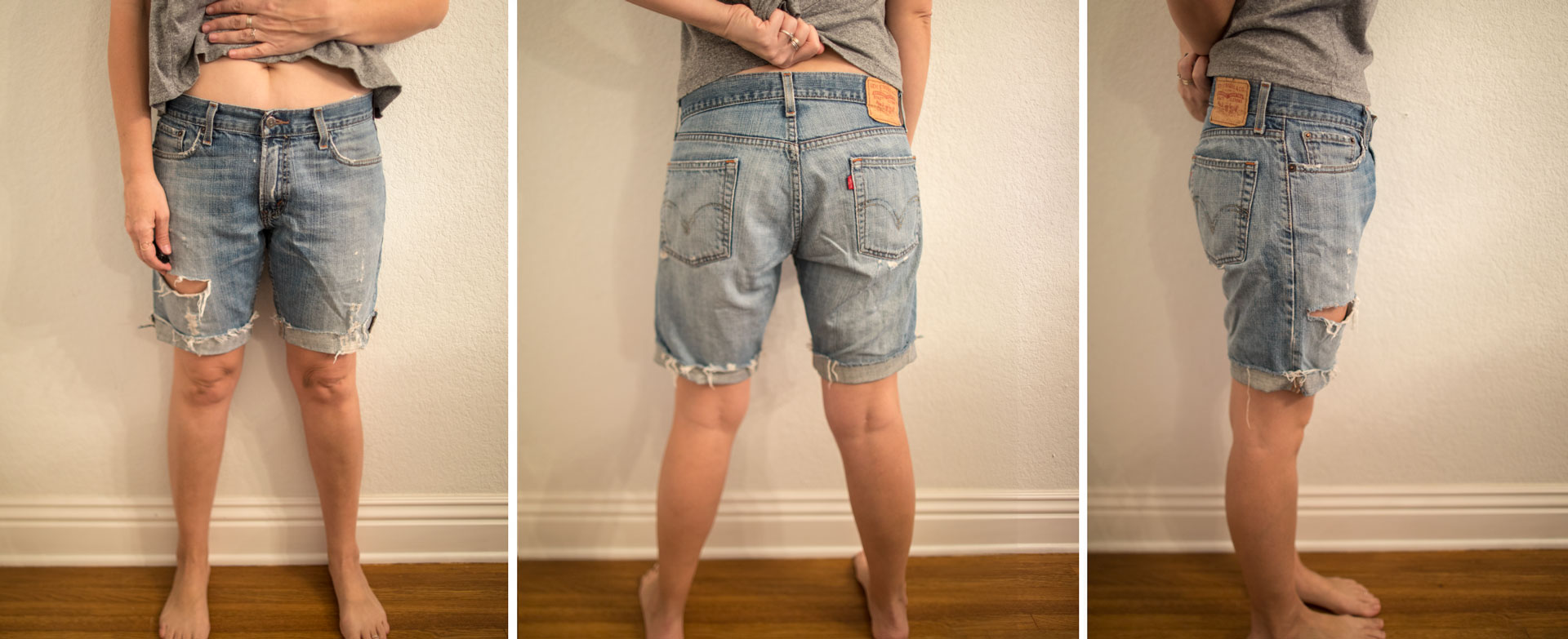 Levi High Waisted Shorts Size Chart