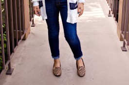 Stripey Sweater + Leopard Shoes