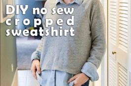 Sweatshirt Obsessed: DIY No-Sew Cropped Sweatshirt