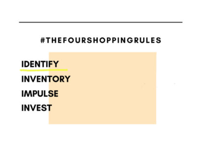 IDENTIFY with #thefourshoppingrules